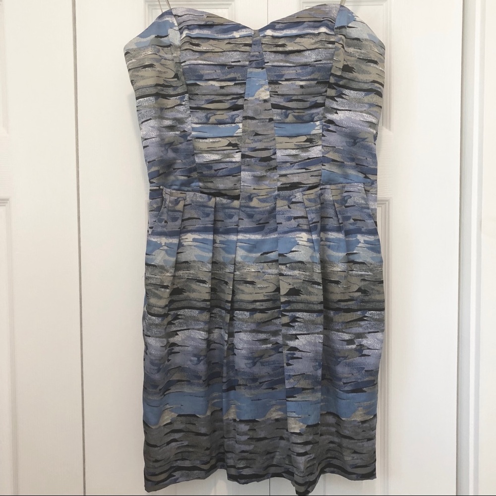 BCBGeneration Strapless Blue Dress Sz M NWT‎
